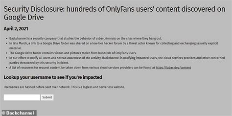 onlyfans google drive|Security Disclosure: hundreds of OnlyFans users content ...